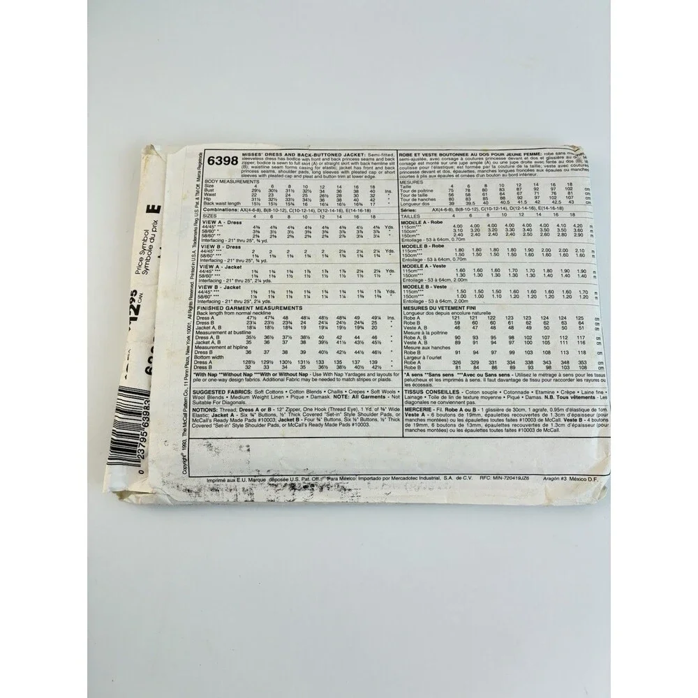 McCalls sewing patterns